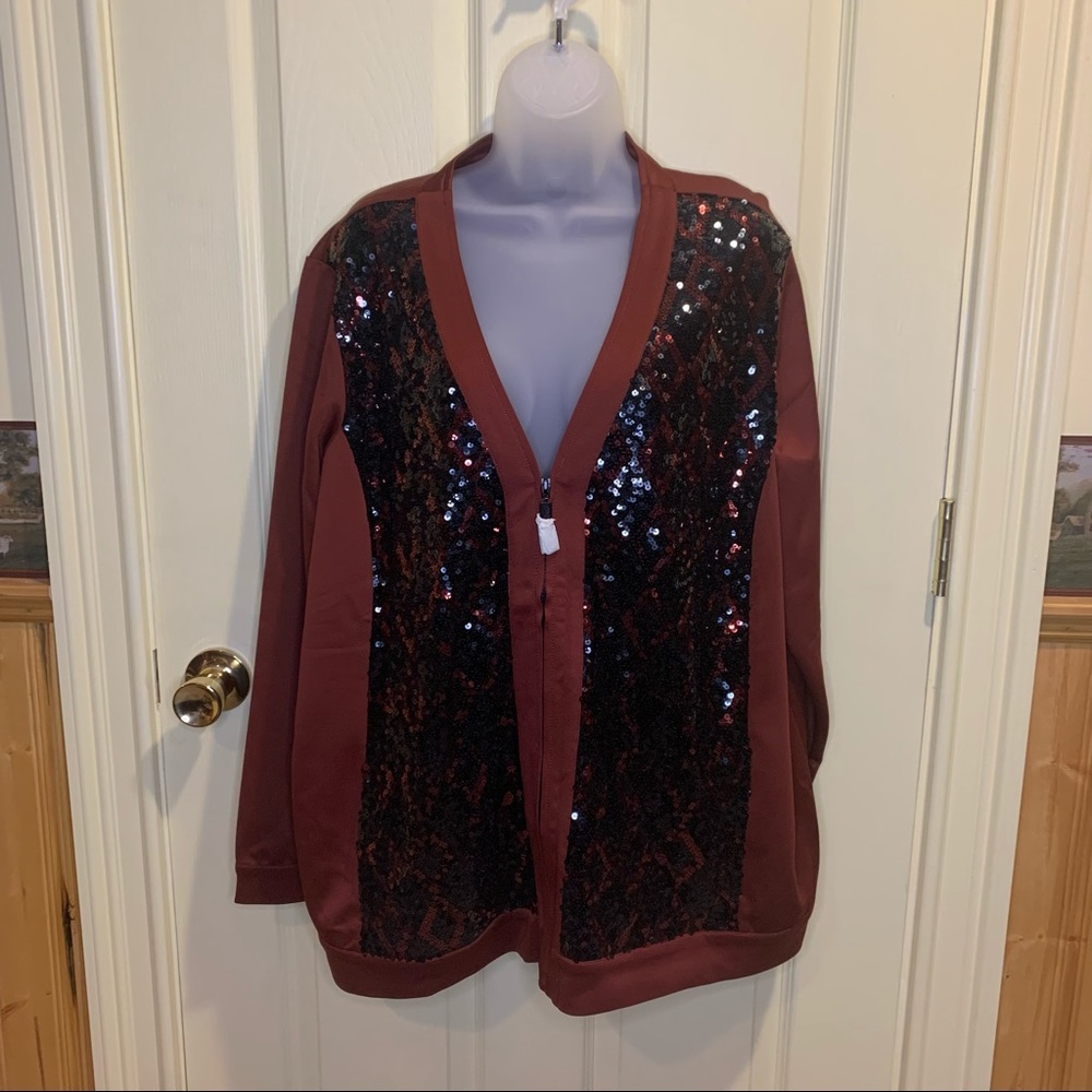 NWT BOB MACKIE WEARABLE ART SEQUIN JACKET